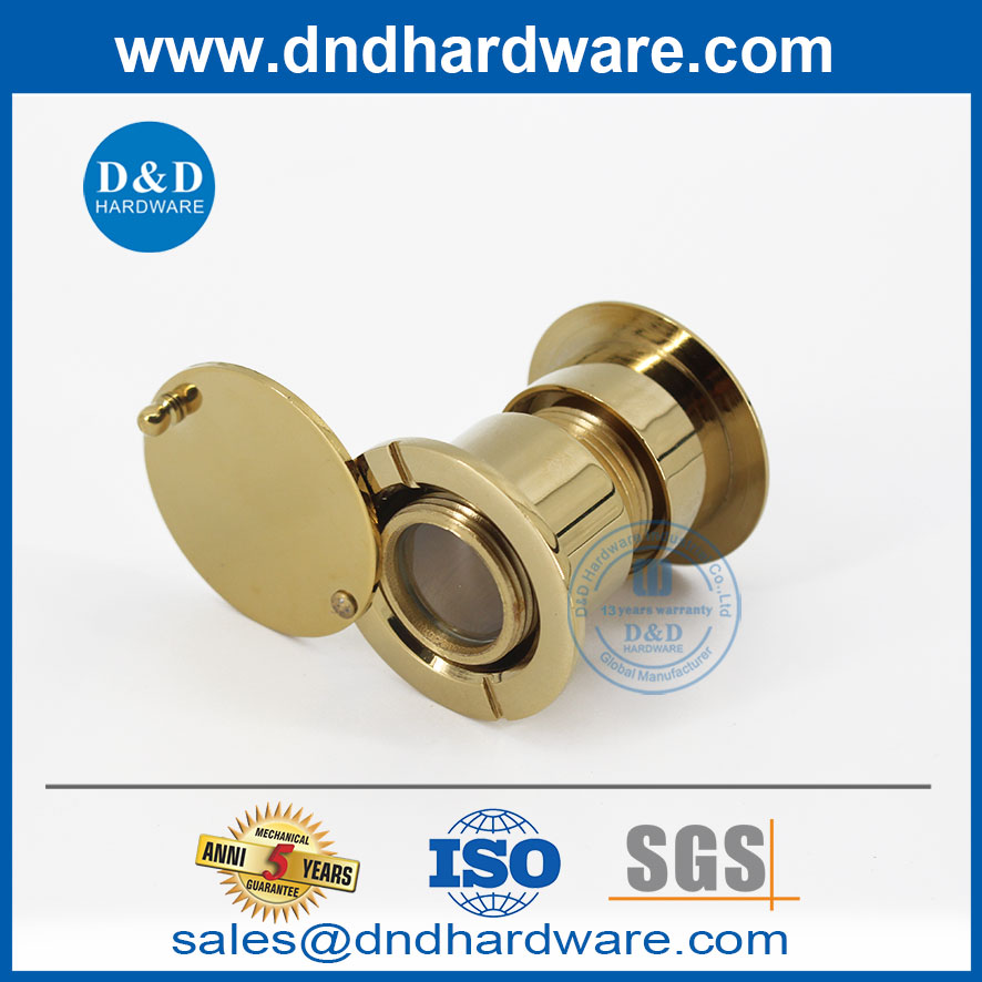 Gold Plated 200 درجة زنك عارض باب الفندق مع Cover-DDDV003