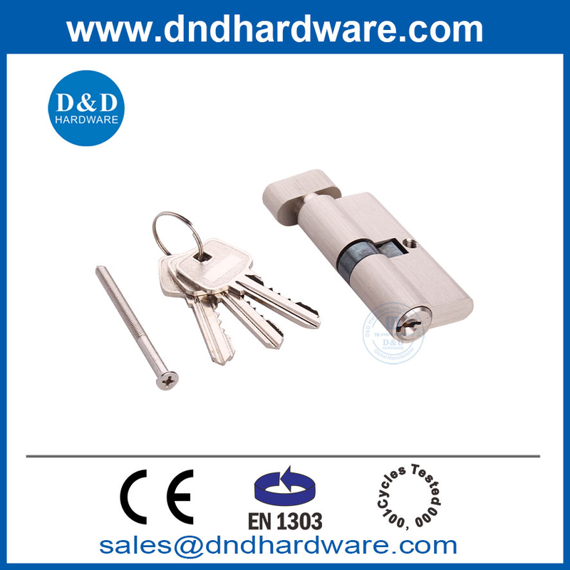 Security Cross Gurtise Key EN1303 Single Open Open Solid Brass Lock Cylinder-DDLC004