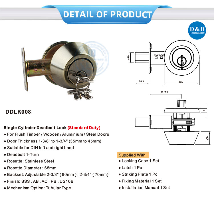 Lockset deadbolt 