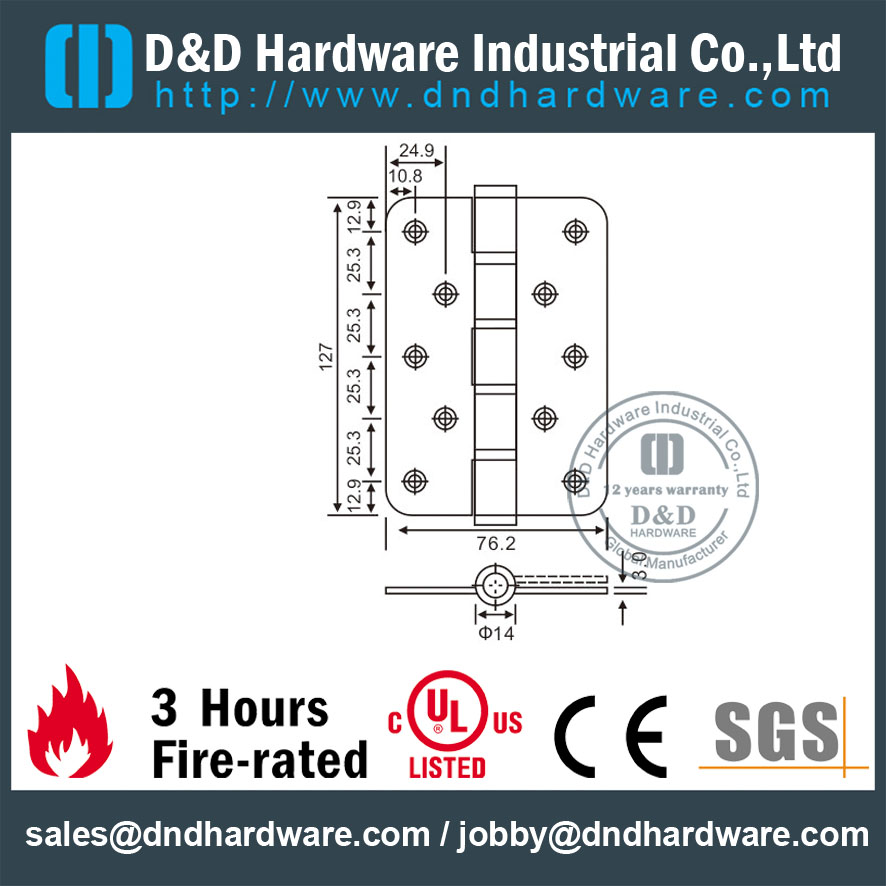 مفصلة باب شديد التحمل SS304 4BB- DDSS048