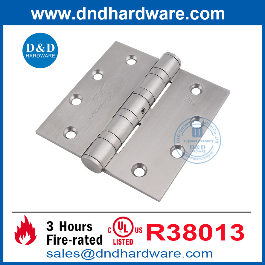 UL المدرجة SS316 NRP Duty Dutise المفصلات للبناء التجاري DDSS004-FR-4.5x4.5x4.6