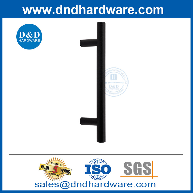 دخول باب سحب مقابض الفولاذ المقاوم للصدأ مقابض الباب الزجاجي الأسود ddph031