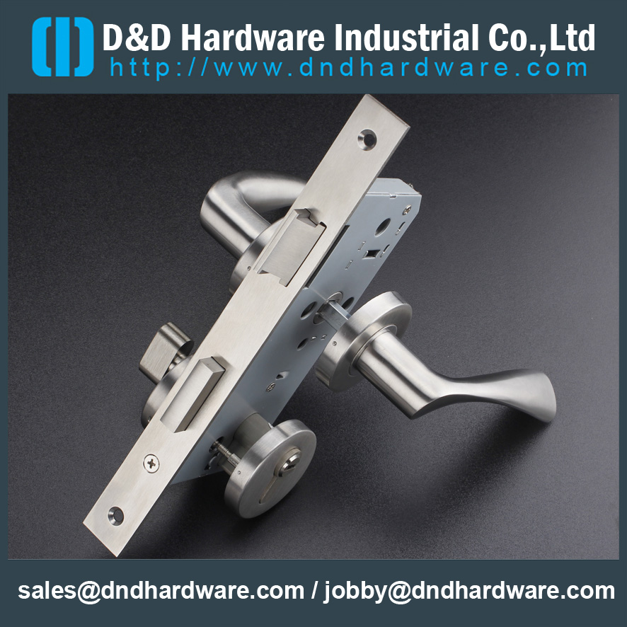 قفل الباب نقر الفولاذ المقاوم للصدأ مع مفاتيح ييل لباب المعادن -DDML004
