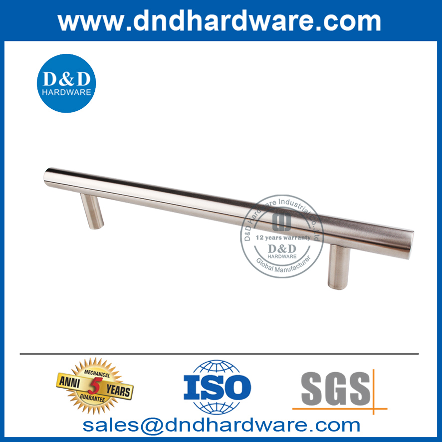 مقبض سحب جانب واحد من الفولاذ المقاوم للصدأ من الفولاذ المقاوم للصدأ باللون الفضي لدخول باب زجاجي- DDPH021
