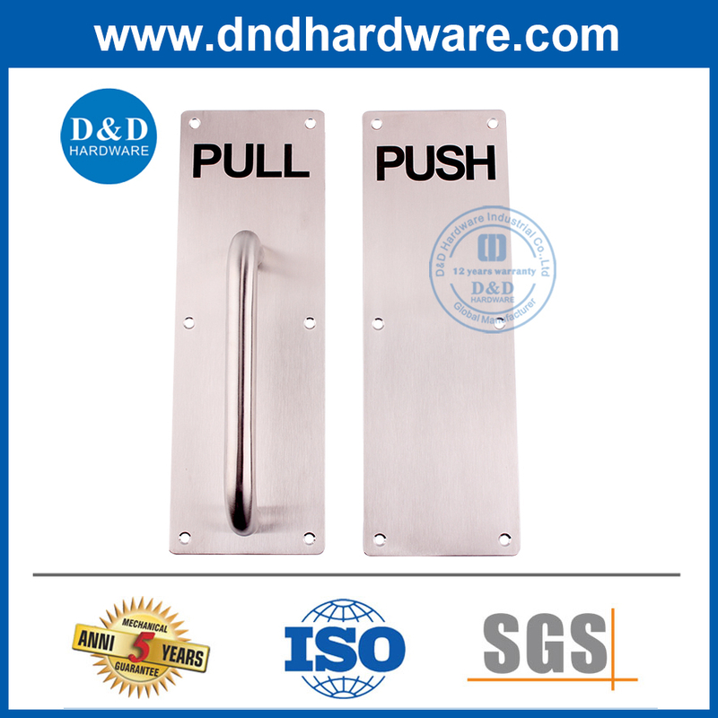 مقبض سحب SS316 واسع 100 مم مع لوحة للباب الأمامي DDPH023