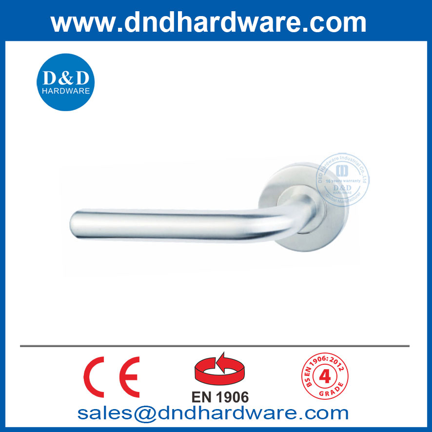 مقابض الأبواب الصناعية EN1906 مقابض الأبواب الداخلية الفولاذ المقاوم للصدأ لفندق DDTH010