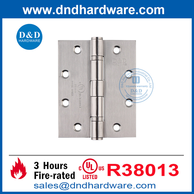 UL R38013 اثنين من الكرة تحمل الباب المفصل الفولاذ المقاوم للصدأ مورد DDSS006-FR-5X4X3.4