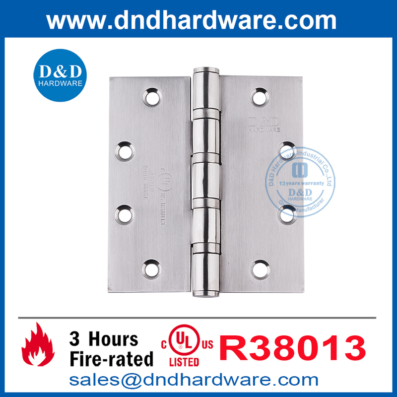 الفولاذ المقاوم للصدأ UL مدرج UL 10C 5 "x4.5 " x3.4mm الباب المعدني مفصل DDSS008-FR-5X4.5x3.4 