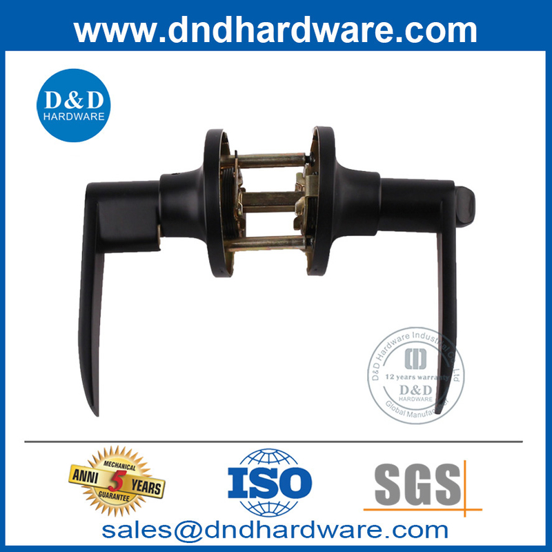 Matt Black Door Door Handle Lockset for Apartment-DDLK094