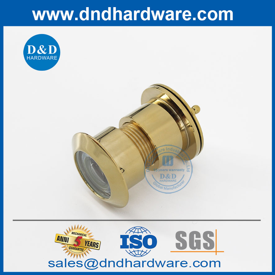 Gold Plated 200 درجة زنك عارض باب الفندق مع Cover-DDDV003