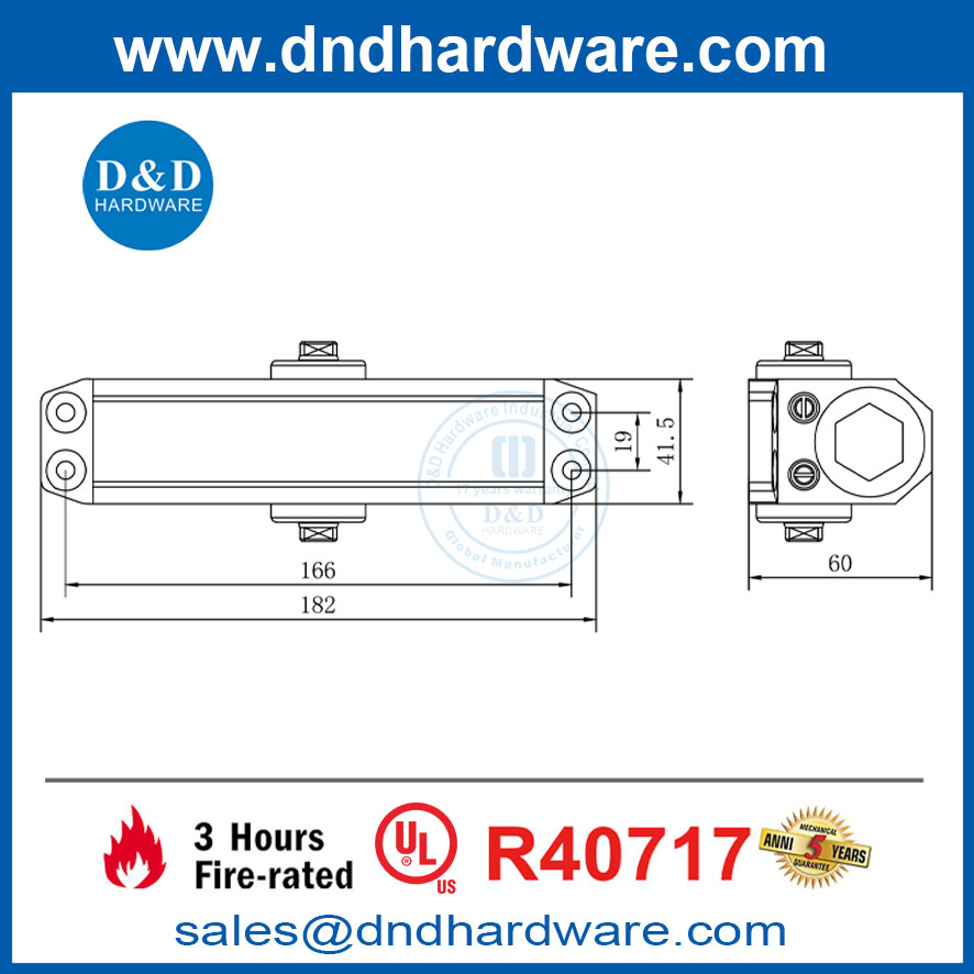 Modern UL المدرجة التلقائي هي الفندق الهيدروليكي الباب الأبيض القريب DDDC056