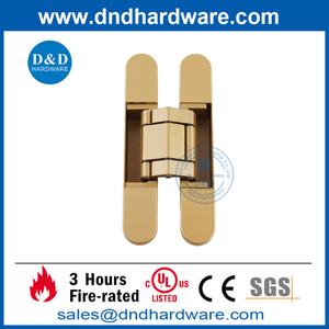 مفصل الباب الثقيل غير المرئي المصنوع من سبائك الزنك الذهبية ثلاثي الأبعاد- DDCH008-G120