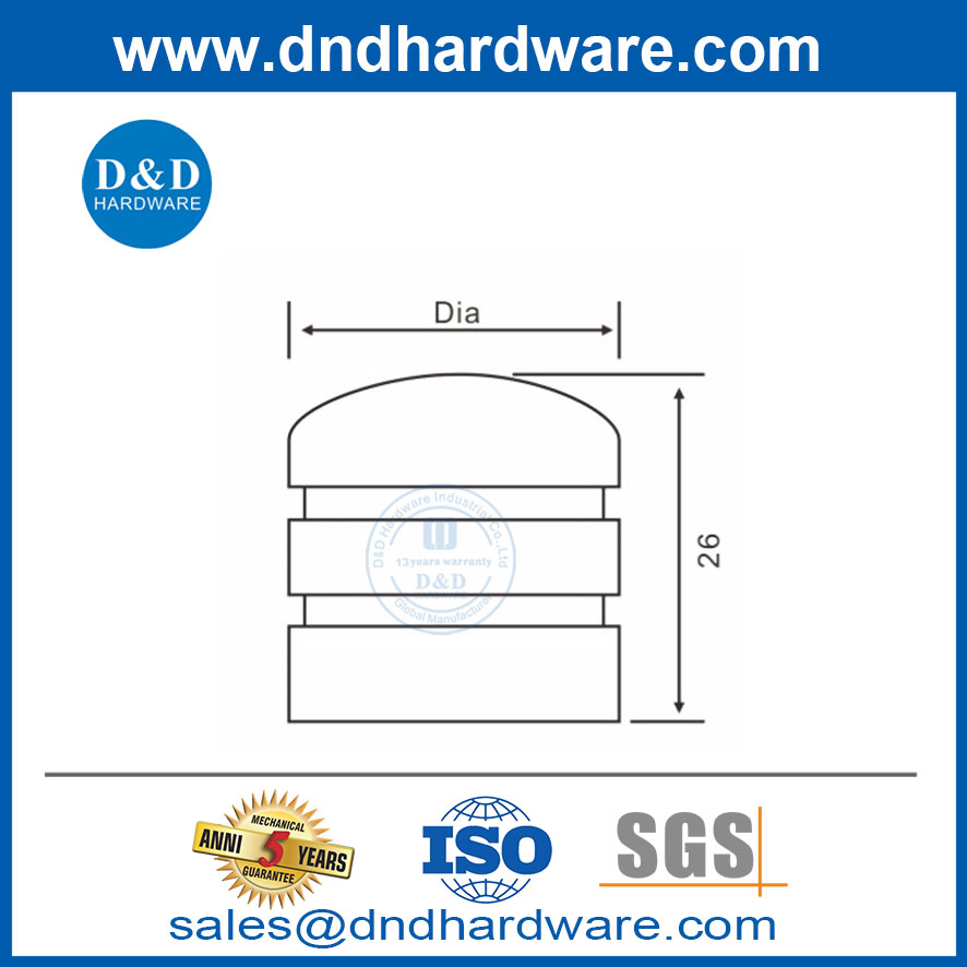 Silver Color SUS304 درج سحب الأثاث مقبض مقبض DDFH005