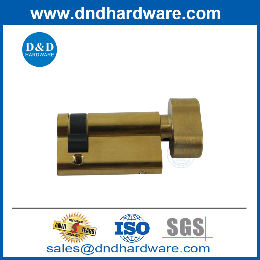 باب الحمام بدون مفتاح Thumbturn Small Euro Brass نصف أسطوانة قفل الأسطوانة -DDLC009
