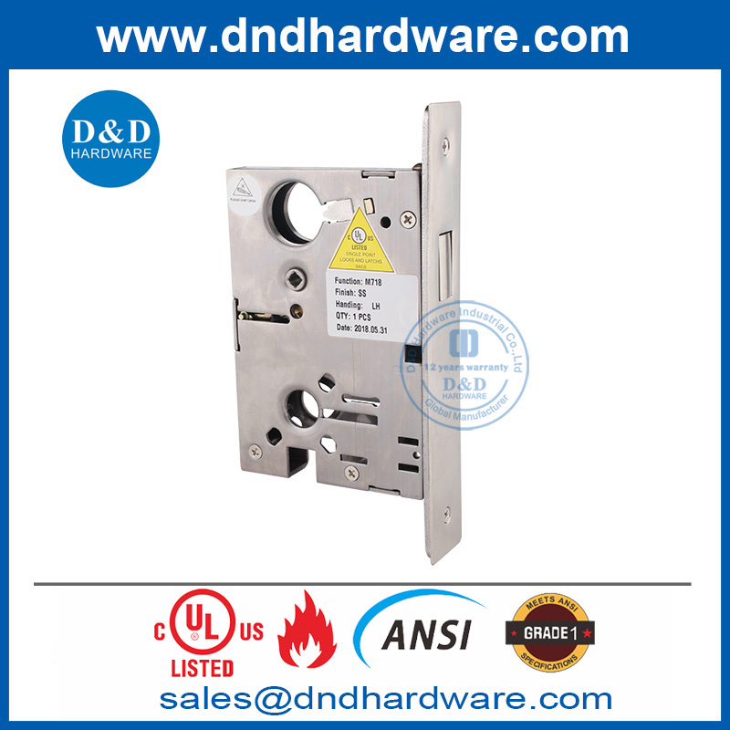 UL Ansi Fire Rated Deadlock with Cylinder Single Side خارج القفل القفل الرئيسي Lock-DDAL18 F18