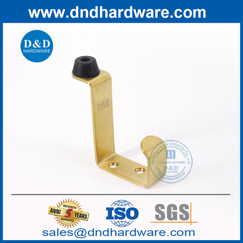 ساتان النحاس النحاس SUS304 سدادة الباب مع معطف هوك للحمام DDDS024