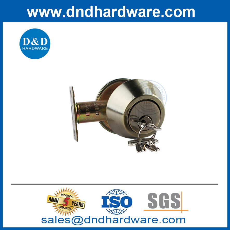 الفولاذ المقاوم للصدأ من النحاس النحاسي العتيق الذراع دخول الذراع دخول قفل dedbolt lock-ddlk008