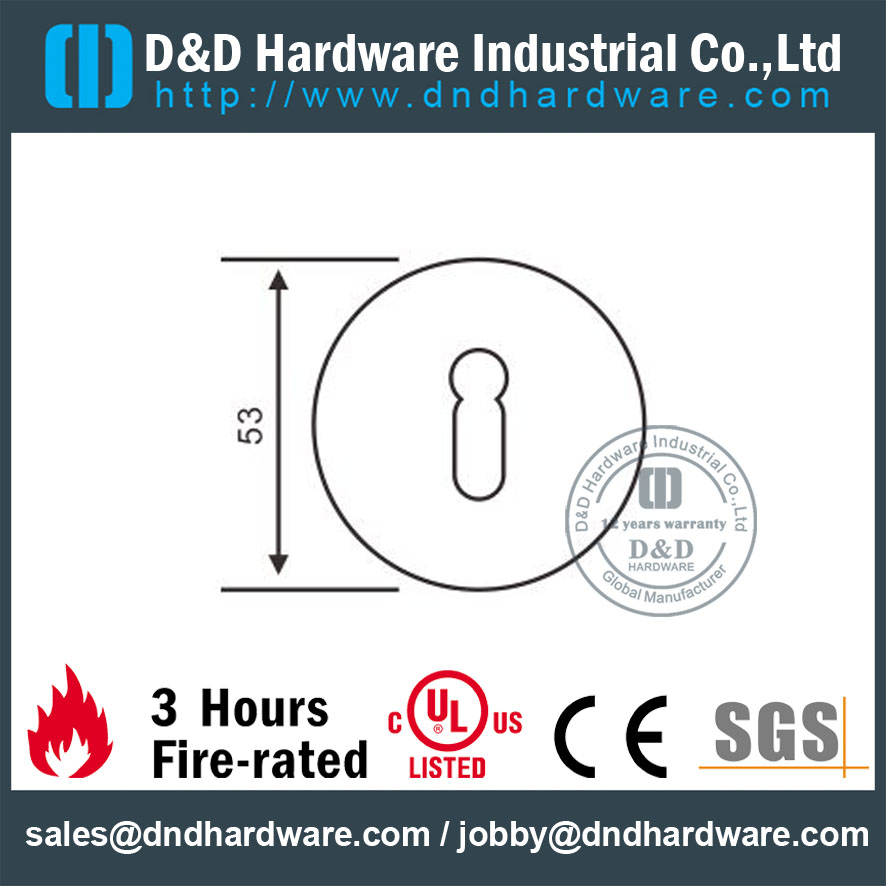 صلب الذى لا يصدأ 304 باب Escutcheon-D & amp؛ D خردق