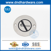 316 الفولاذ المقاوم للصدأ ممنوع التدخين لوحة تسجيل نوع دائري- DDSP008