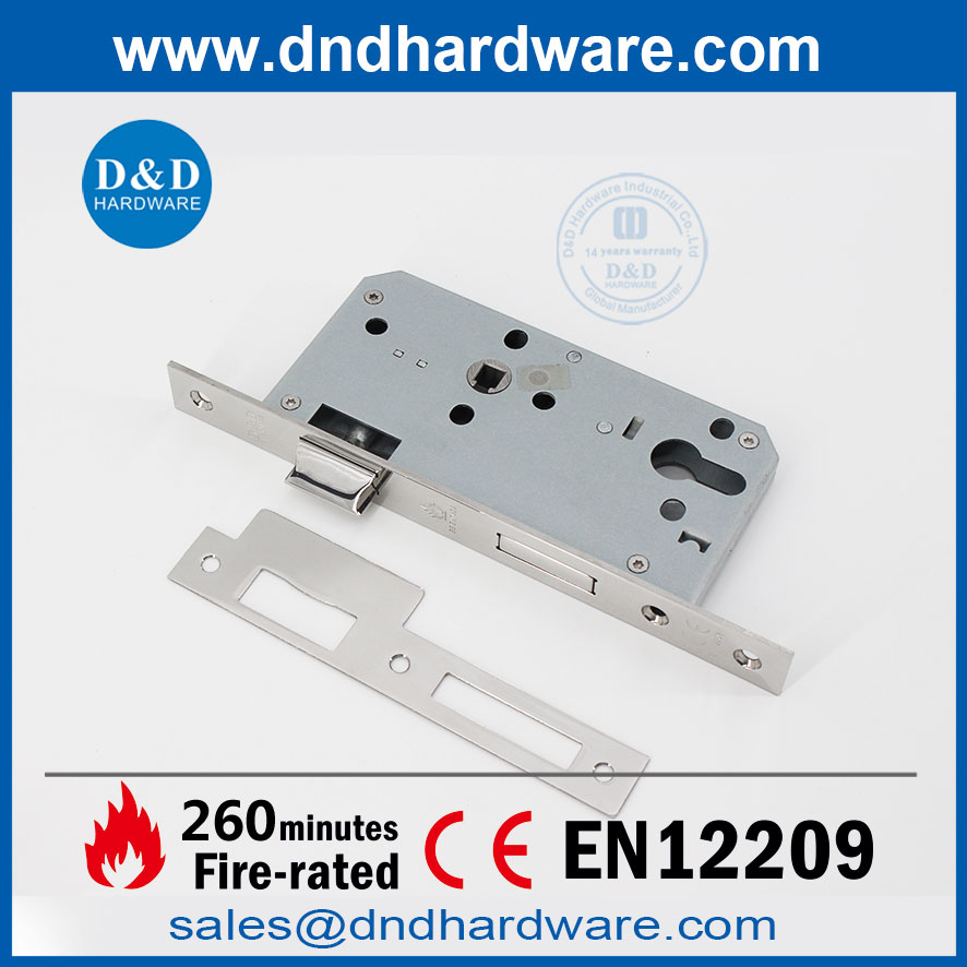 SUS304 LOCK POLISS إنهاء EN12209 LATCH DEADBOLT LOCK لدخول باب DDML009 