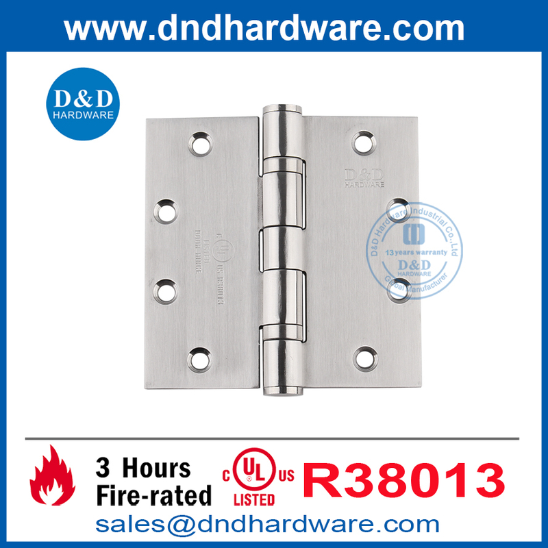 مفصلات الباب الداخلي عالية الجودة SS304 مع UL-DDSS006-FR-5X5X4.6