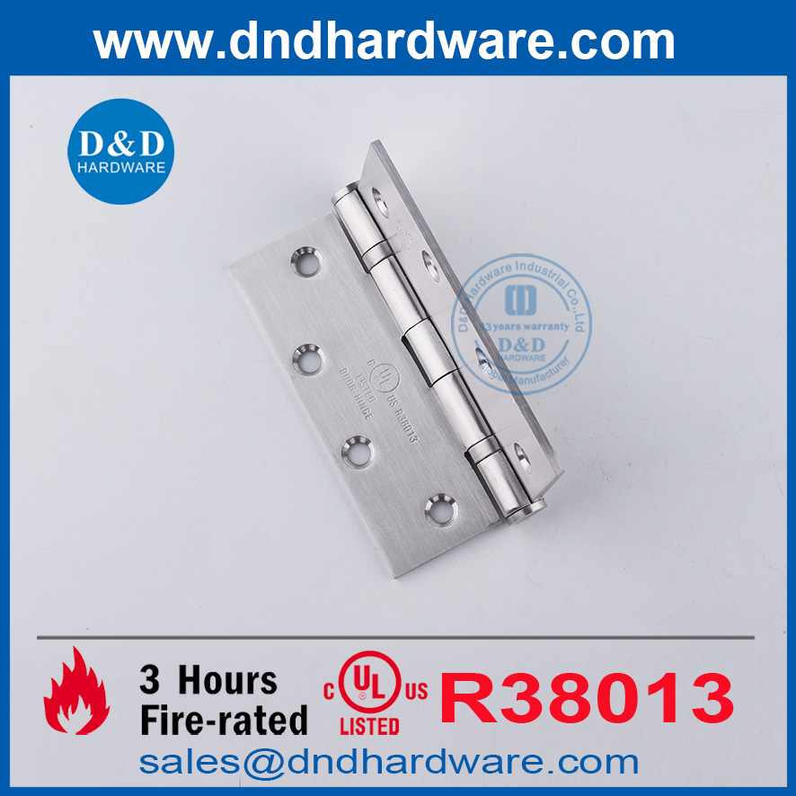 UL R38013 اثنين من الكرة تحمل الباب المفصل الفولاذ المقاوم للصدأ مورد DDSS006-FR-5X4X3.4
