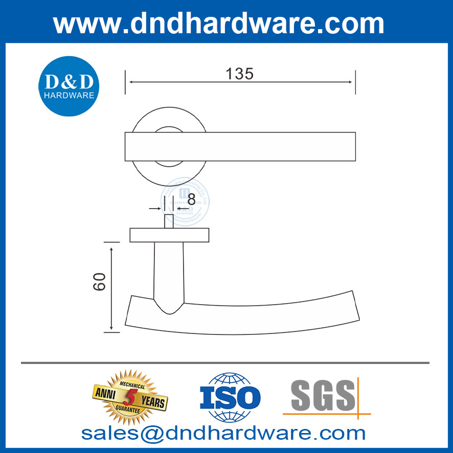 China Factory 316 Stainless Steel 304 Comercial Building Door Handled-DDTH013