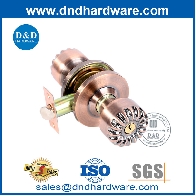 مقبضات سبيكة الزنك النحاسية العتيقة للسكن خارج الباب-DDLK049