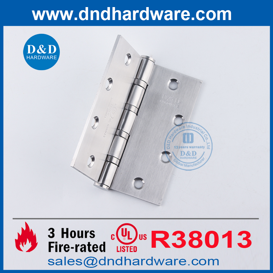 الفولاذ المقاوم للصدأ UL مدرج UL 10C 5 "x4.5 " x3.4mm الباب المعدني مفصل DDSS008-FR-5X4.5x3.4 