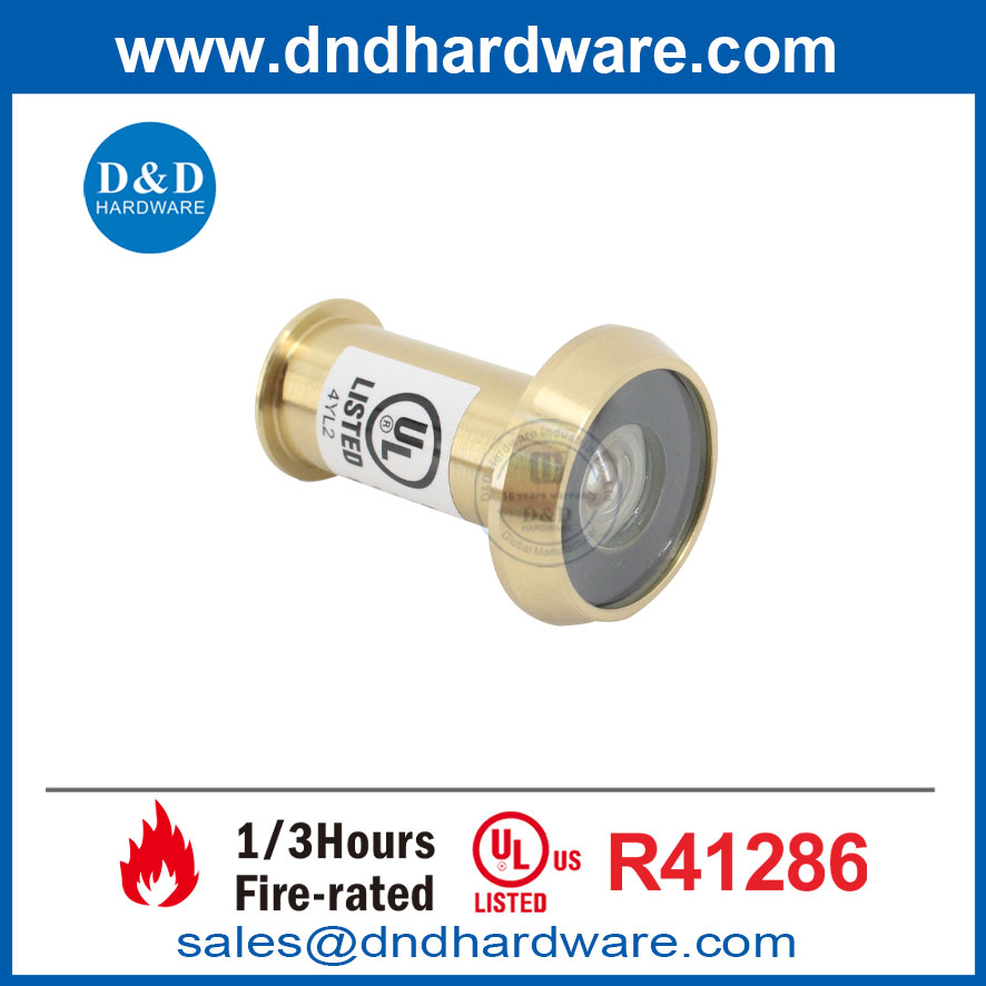 UL FIRE مصنفة من النحاس النحاس مشاهدين لعين الباب للأبواب المعدنية DDDV010