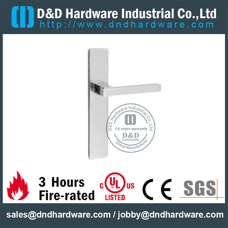 صلب الذى لا يصدأ 316 صلب يلفّ ذراع شكل مربّع مع صفيحة مستطيلة ل Fire-rated Door-DDTP005