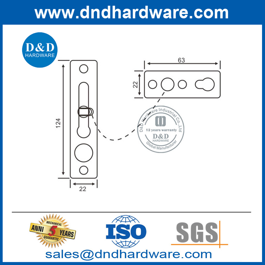 أفضل سعر الفولاذ المقاوم للصدأ سلسلة الباب الانتهاء من الساتان للباب المعدني DDDG004