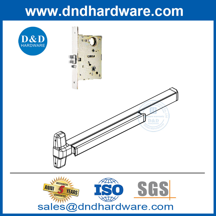 الفولاذ المقاوم للصدأ والألومنيوم مع قفل أجهزة الفزع قفل الذعر BAR-DDPD302