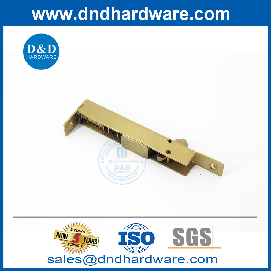 SS304 SATIN النحاس الجانبي التوت الأوتوماتيكي الترباس للباب المعدني DDDB023