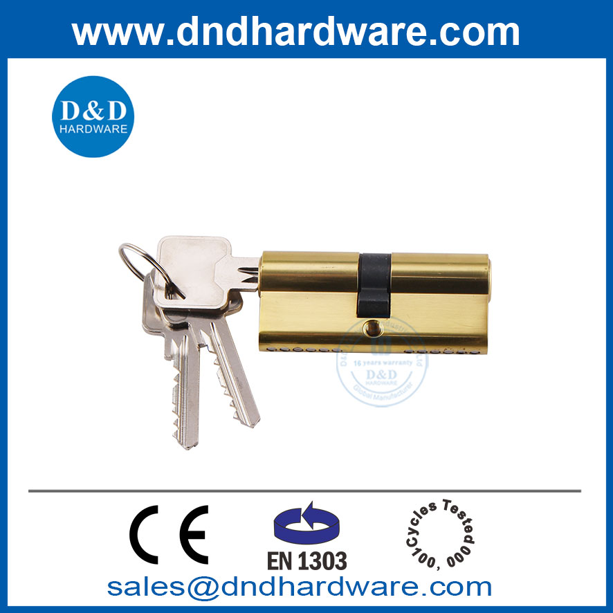 BS EN1303 أجهزة باب الأمان من النحاس النحاس المزدوج فتحة مفتاح Master Cylinder-DDLC003