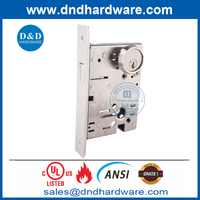 UL Fire Rated ANSI قفل الباب الخارجي أجهزة قفل الباب الأمامي قفل DDAL17 F17