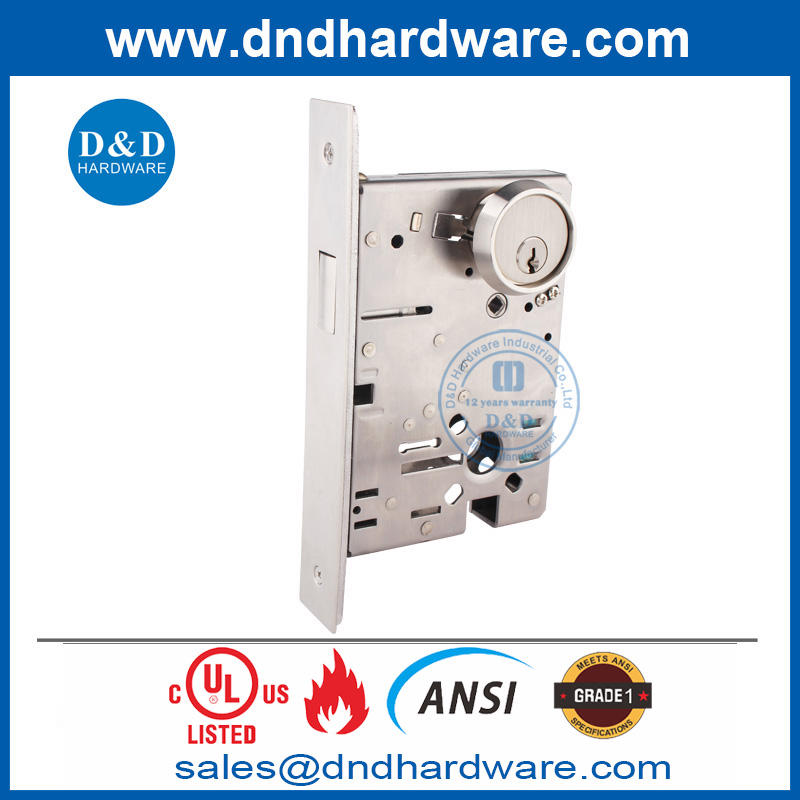 UL Ansi Fire Rated Deadlock with Cylinder Single Side خارج القفل القفل الرئيسي Lock-DDAL18 F18