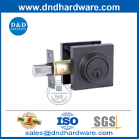 Matt Blakc Zinc Alloy Square Type One Swide Door Knob Lock-DDLK031