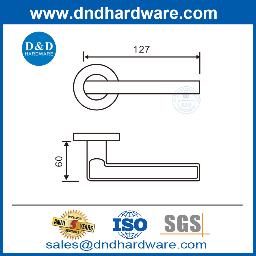التخصيص الأساسي مقبض رافعة باب غرفة نوم PSS لباب خشبي DDTH035