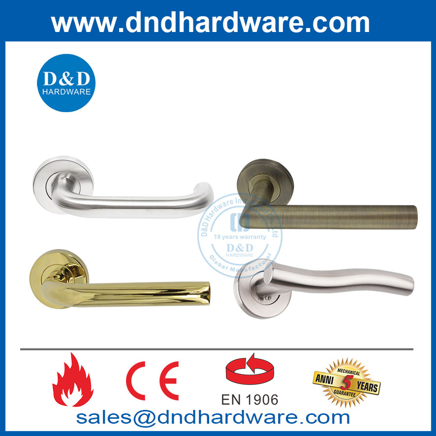 مقبض الباب المعاصر أنماط باب غرفة نوم مربعة من الفولاذ المقاوم للصدأ مقابض DDTH020