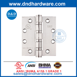 ANSI / BHMA مفصلة مقاومة للحريق SS304 UL 4 BB مفصل - 4.5x4.5x4.6mm-4BB
