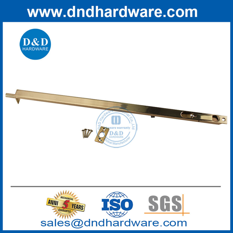 النحاس 12 "مسمار تدفق الذهب المصقول الخفي لمنزل الباب الأمامي DDDB002