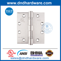 مفصلات الباب الداخلي BHMA الفولاذ المقاوم للصدأ UL مدرج النار مقدرة الباب المفصل DDSS001-ANSI-2
