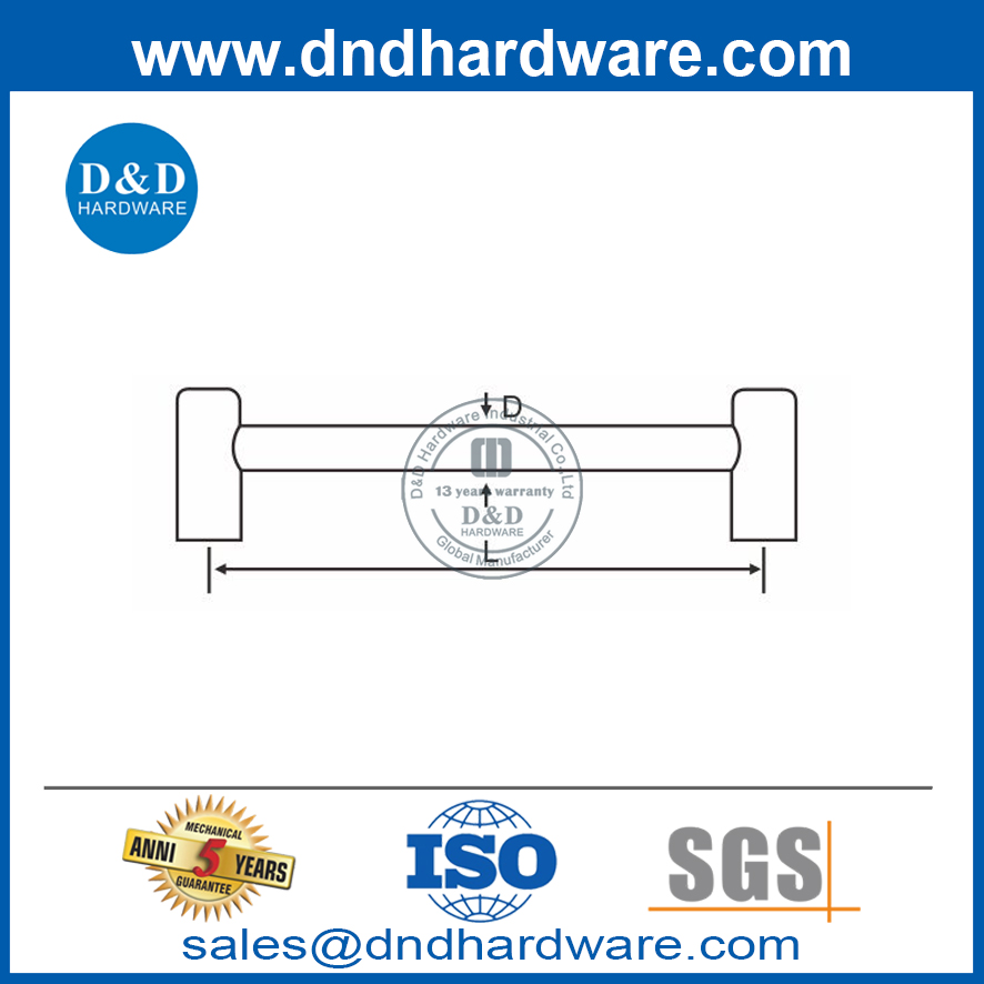 SS304 التصميم الحديث D نوع خزانة الأثاث الأثاث مقبض DDFH004