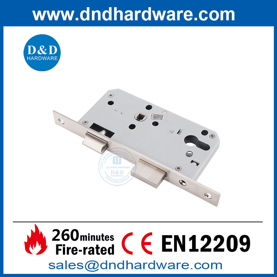 BS EN12209 FIRE RASTER DOOR HATERWARE LOCK SUS304 GURTISE LOCKSET-DDML009 