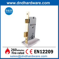 EN12209 الصف 3 النحاس المصقول SS304 قفل نقر باب النار للباب الأمامي DDML009 