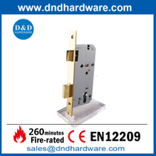 EN12209 الصف 3 النحاس المصقول SS304 قفل نقر باب النار للباب الأمامي DDML009 