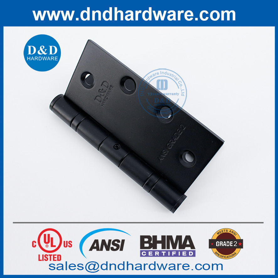 BHMA ANSI MATT Black Stainless Steel 304 NRP DOP HINGE-DDSS001-ANSI-2-4.5X4.5X3.4