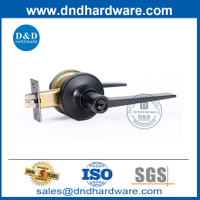 زنك سبيكة Matt Black Office Lockset مع Lever Handled-DDLK084