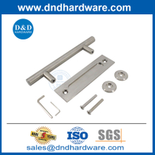 الفولاذ المقاوم للصدأ Double Door Barn Door Hardware Flush Plull Handled-DDBD102